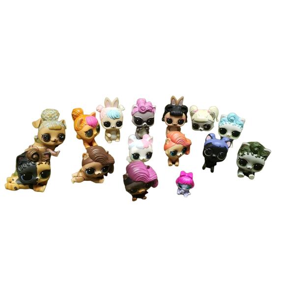 MGA Entertainment LOL Surprise Pet Doll Bundle 15 Animals Cat Dog Bunny Racoon - Picture 1 of 6